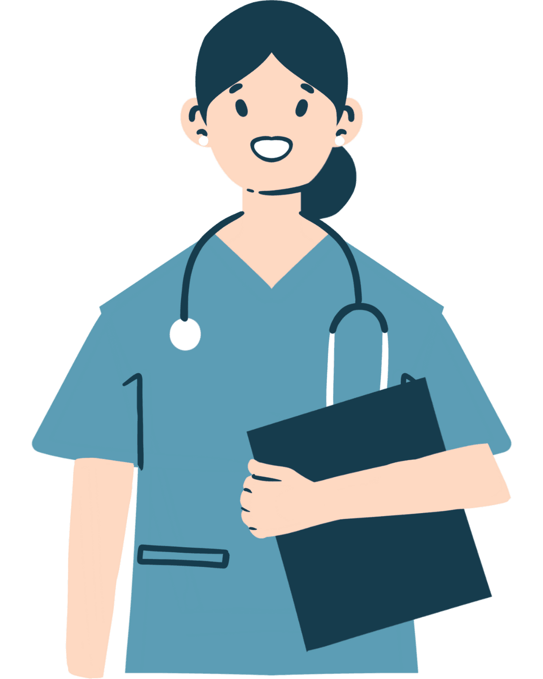 Doctor reviewing medical report